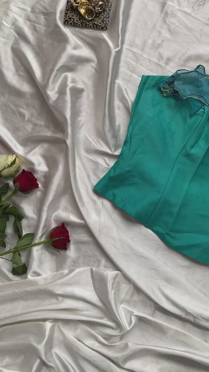 Brand new mermaid petrol corset