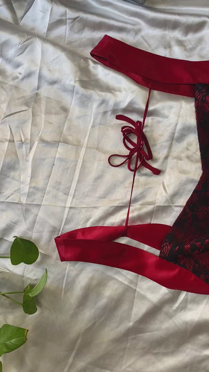 Red openback midi dress